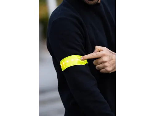 Lichtband Geel 5 Rode Leds Velcro Batterij
