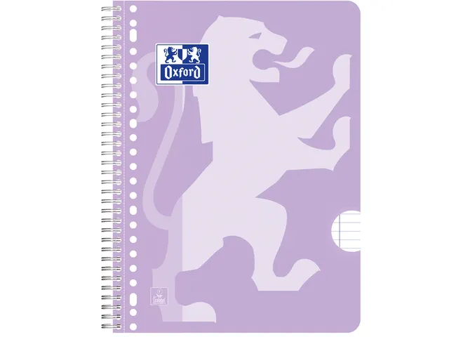 Collegeblok Oxford School A4+ lijn 23-gaats 160 pagina's 80gr pastel a