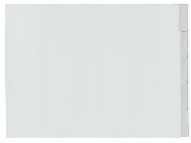 Tabblad Kangaro A3 venster PP 120 micron grijs 4-gaats 5-delig dwars E