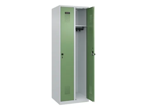 locker,HxBxD 1850x600x500mm,2vak,vak B 300mm,draaigrendel