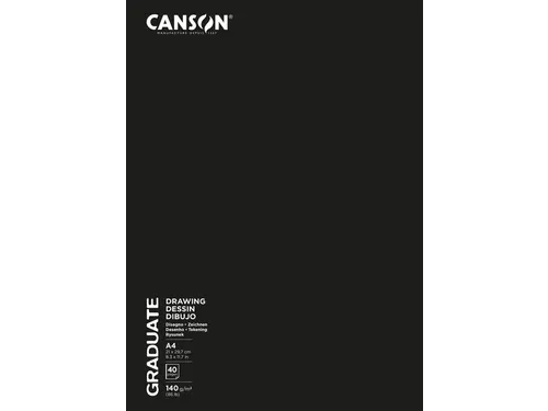 Schetsboek Canson Graduate 20vel 140gr A4 wit