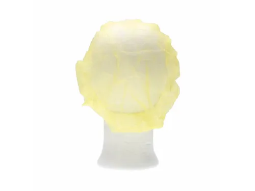 PP non woven haarnet geel 50cm bouffant cap maat M 10x100 Stuks