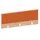 baliepaneel,v. bureau,aanbouw achter,B 1200mm,NE-esdoorn,BN3012-oranje