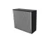 opzetkast,v. roldeurkast,HxBxD 1070x1200x445mm,roldeur,CC-zwart