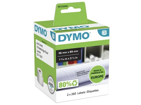 Etiket Dymo 99012 Labelprint Eurolabel 36x89mm S0722400