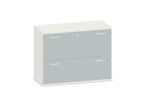 hangmappenkast 770x1000x430mm 2hangmappenframes Lichtgrijs+ Onyx