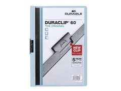 Klemmap Durable Duraclip A4 6mm 60 vellen blauw