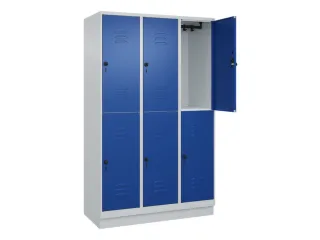 dubbeldekse locker,HxBxD 1950x1200x500mm,3x2vak.,vak B 400mm - 2