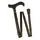 Wandelstok Able2 opvouwbaar carbon soft derby handvat zwart