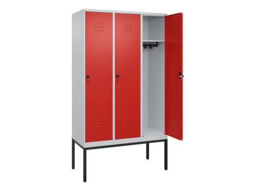 locker,HxBxD 2120x1200x500mm,3vak,vak B 400mm,draaigrendel