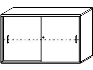 schuifdeurkast,HxBxD 770x1200x430mm,decor romp esdoorn,decor front wit - 12