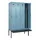 locker met bank,voor scheiding van kleding,HxBxD 2120x1200x815mm,4vak