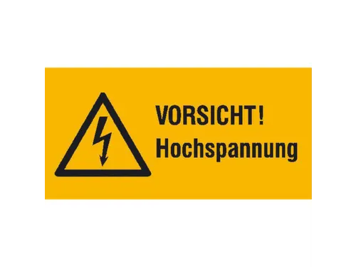 waarschuwings-combibord,v. binnen/buiten,Pas op! Hoogspanning,PVC