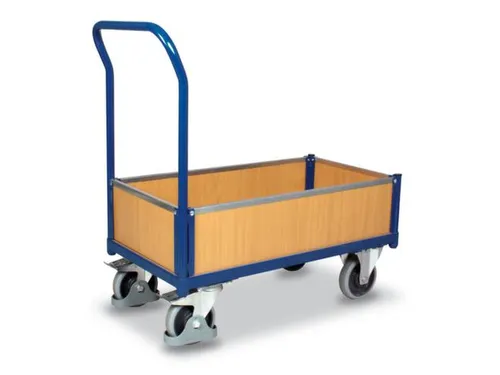 Platformwagen 500kg Laadvlak Lxb 1000x660mm Met Bak Ral 5010 Beuken