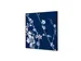 Décoration murale textile set 40x40cm Fleurs de cerisier japonais ble