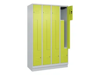 Z-garderobekast,HxBxD 1950x1200x500mm,vak B 150/300mm,cil.-slot,sokkel - 2