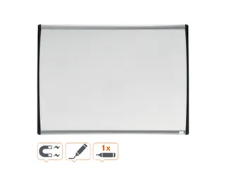 Nobo droog uitwisbaar whitebord met gewelfde lijst 58.5x43cm - 4