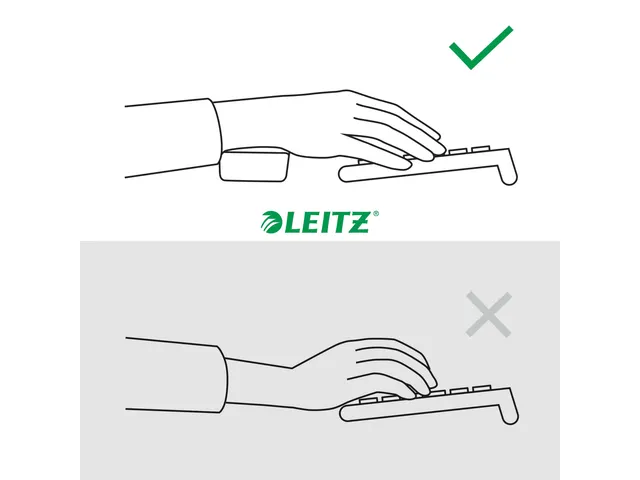 Polssteun Leitz Ergo verstelbaar grijs