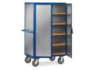 Kastwagen 750kg Laadoppervl. Lxb 1200x780mm 5 Legborden Met Deuren - 1