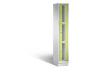 Lockerkast 1800x320x500mm 1x3 vakken Cilinderslot, Sokkel, RDS1108060 - 2