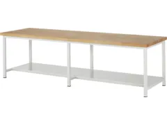 werkbank,HxBxD 840-1040x3000x900mm,beukblad,draagverm. 1250kg