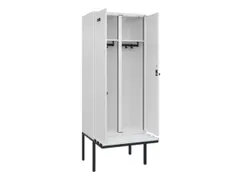 locker met bank,voor scheiding van kleding,HxBxD 2120x800x815mm,2vak