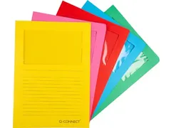 L-Map Met Venster A4 120 Grams 100 stuks Assorti kleuren