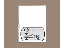 Draadrug GBC 14mm 34-rings A4 zilver 100stuks