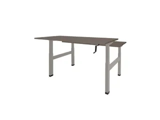 Dextro Slinger Duo zit/sta Bureau 120cm frame Alu blad Logan Eik - 1