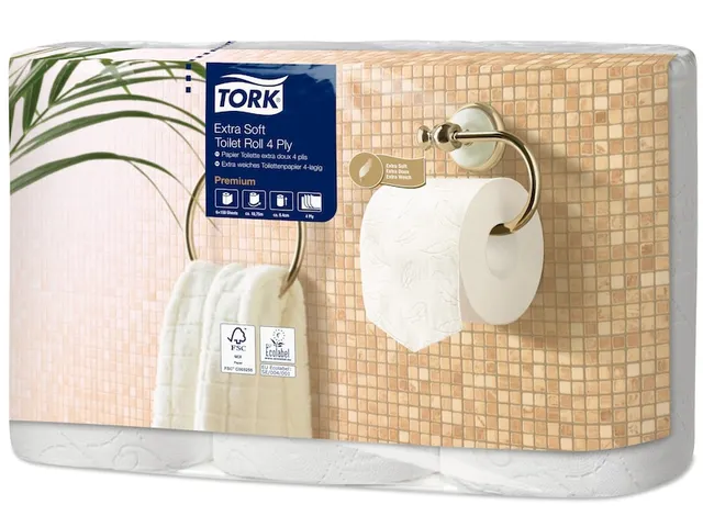 Toiletpapier Tork T4 Premium 4-laags 150 vel wit 110406 Pallet