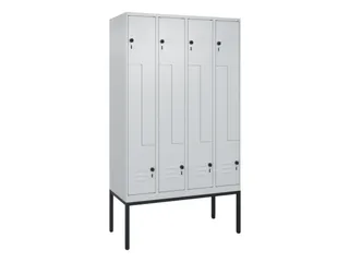 Z-garderobekast,HxBxD 2120x1200x500mm,vak B 150/300mm,draaigrendel - 1