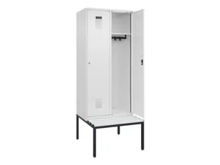 locker met bank,HxBxD 2120x800x815mm,2vak,vak B 400mm,cilinderslot - 1