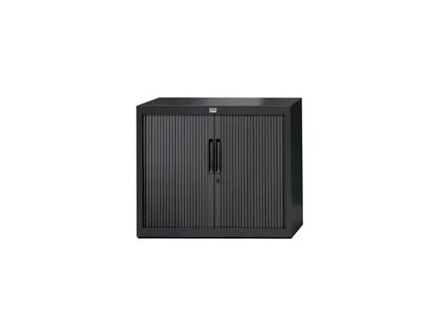 Claudius PLUS Roldeurkast 72.8x80x45cm Zwart 1 Legbord