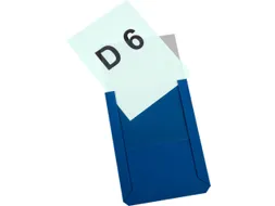 zichtpaneel,DIN A6,staand,blauw,achterzijde magnetisch