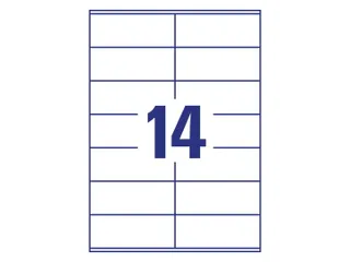 Etiket Avery Zweckform 3477 105x41mm wit 1400stuks - 3