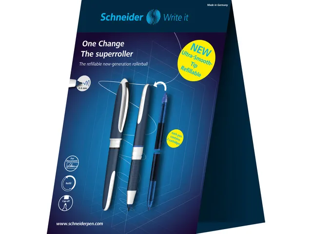 Rollerball Schneider One Change, 30 stuks assorti, +10x 5 inktpatronen