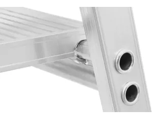 trapladder,eenzijdig,10treden,stand H 2,32m,balk L 3,2m,aluminium - 8