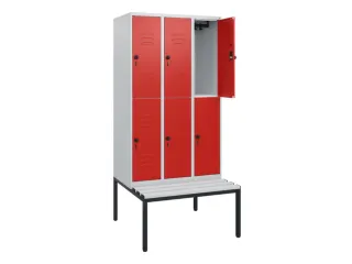 Dubbeldekse dekenkist,HxBxD 1950x900x815mm,3x2vak.,vak B 300mm - 2