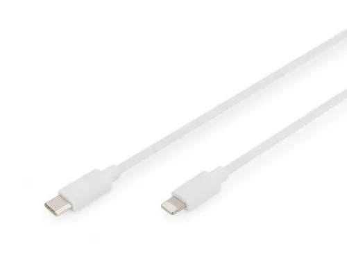 Gegevens-/oplaadkabel Lightning USB-C M/M 1m PVC MFI Wit 20V/3A 60W