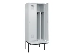 locker met bank,voor scheiding van kleding,HxBxD 2120x800x815mm,2vak