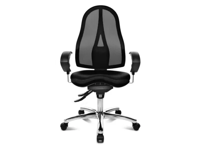 Draaistoel Zwart H X B X D 460-560X 480X 450Mm Netbekleding Rugleuning