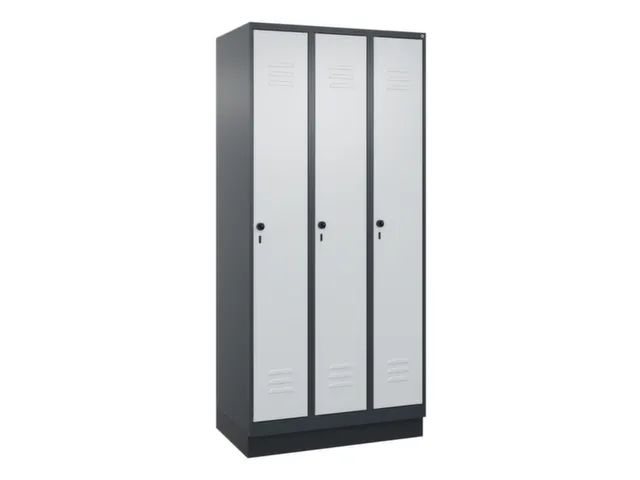 locker voor scheiding van kleding,HxBxD 1950x900x500mm,3vak