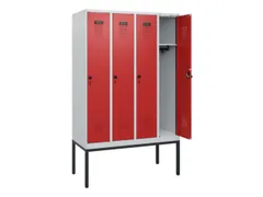 schoollocker,HxBxD 1950x1200x500mm,4vak,vak B 300mm,draaigrendel