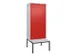 locker voor scheiding van kleding,HxBxD 2120x800x815mm,2vak