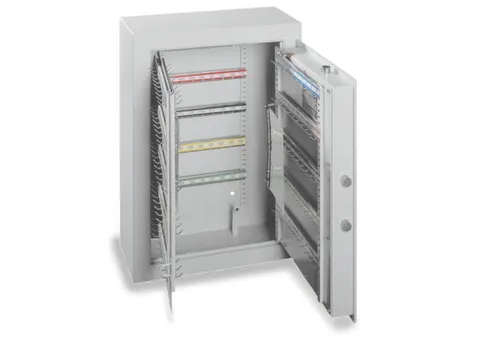 Sleutelkluis klasse A HxBxD 636x460x206mm 200haakjes 44kg Ral7035