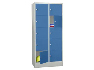 lockerkast,HxBxD 1850x800x500mm,2x5vakken,RAL7035,front RAL5012 - 2