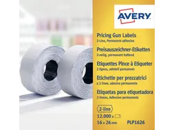 Prijsetiket Avery PLP1626 16mmx26mm permanent wit