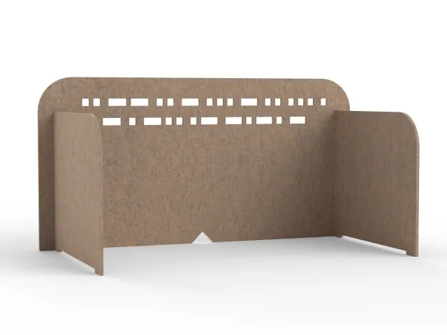 Akoestisch PET-vilt scheidingsscherm M 100x55cm beige