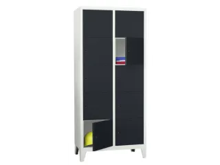 lockerkast,HxBxD 1850x800x500mm,2x5vakken,RAL7035,front RAL7016 - 2