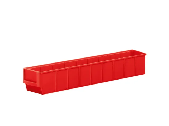 stellingbak,HxBxD 81x91x500mm,PP,rood